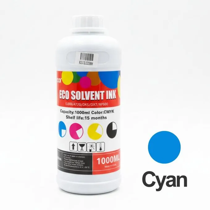 Locor Eco-solvent ink cyan 1 litre