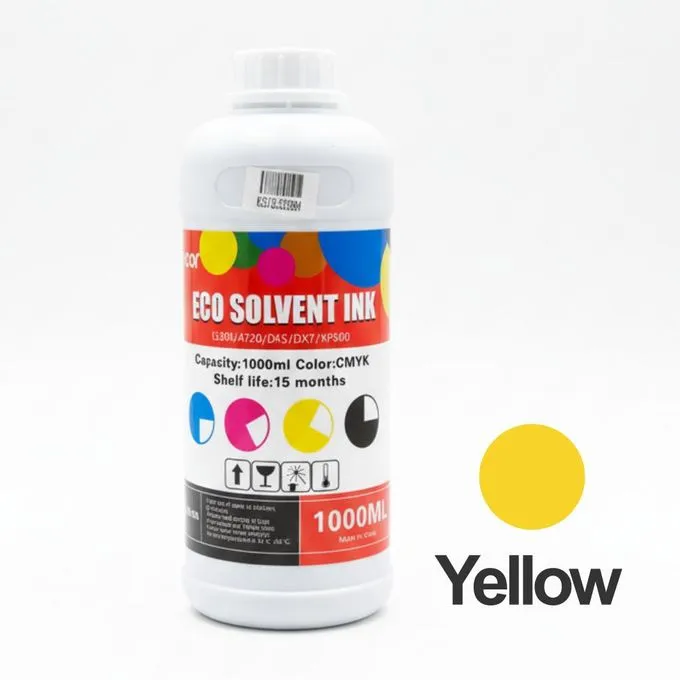 Locor Eco-solvent ink yellow 1 litre