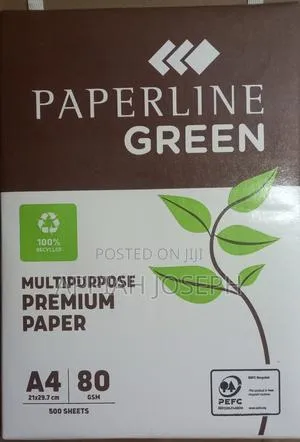 Paperline Green A4 80gsm copy paper (box of 5 reams)